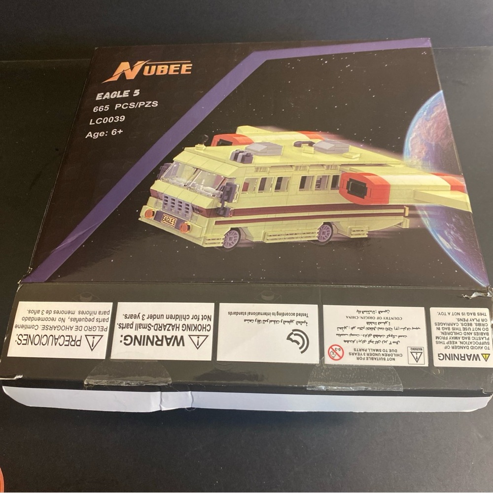 Spaceballs Eagle 5 Building Set, Space Movie Car Moc Model with Cockpit Open Box